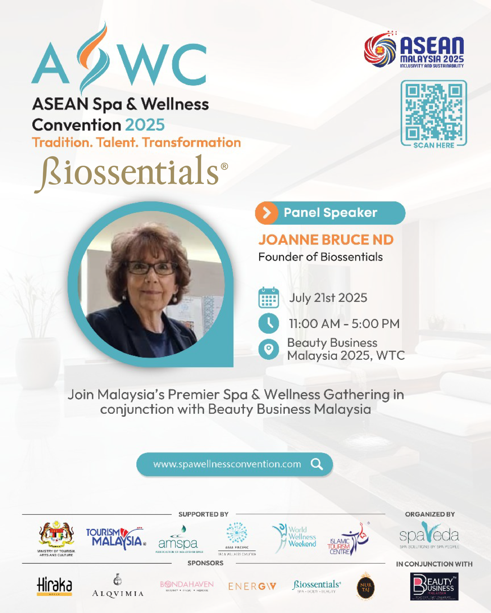 Biossentials founder Joanne Bruce, panel speaker at the ASEAN Spa & Wellness Convention 2025